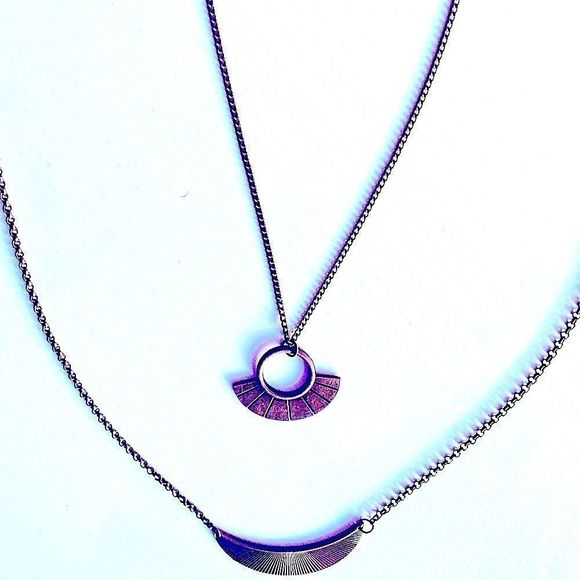 NWOT! Cool 😎 Unique Double Necklace - Picture 2 of 4